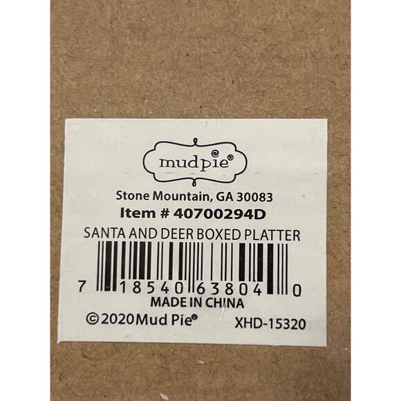 NEW in BOX‎ Mudpie Santa & Deer Boxed Platter - Picture 4 of 4